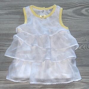 ⭐Sterling Baby Girls White Ruffle Dress 6M⭐